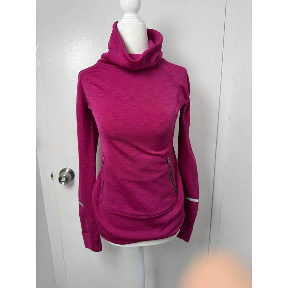 VSX Victoria’s Secret Sport Hoodie XS Pink Fleece Thumbhole Pullover Jacket